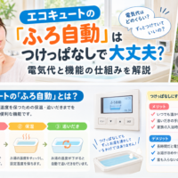 【2026年最新】エコキュートの「ふろ自動」はつけっぱなしで大丈夫？電気代と機能の仕組みをプロが解説