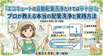 エコキュートの自動配管洗浄だけでは不十分？プロが教える本当の配管洗浄と実践方法