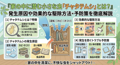 家の中に潜む小さな虫「チャタテムシ」とは？ 発生原因や効果的な駆除方法・予防策を徹底解説