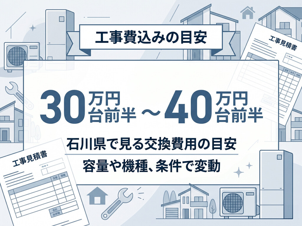 石川県で見るエコキュート交換費用の目安を整理した図解