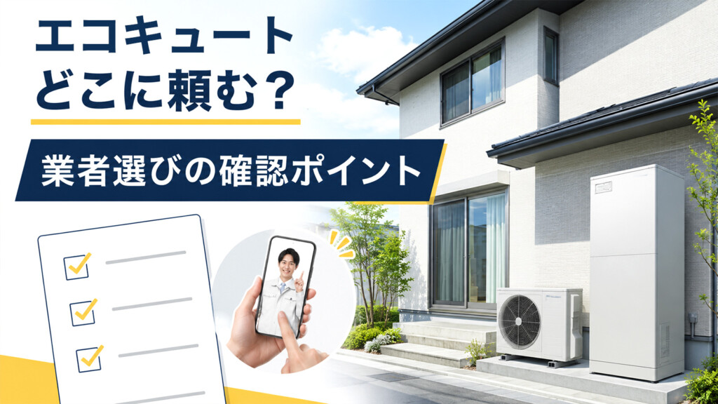 石川県でエコキュート交換をどこに頼むか迷っている方へ業者選びの確認ポイントを解説するアイキャッチ画像