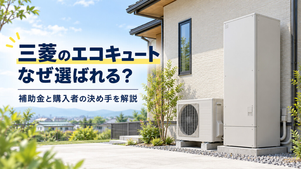 三菱のエコキュートがなぜ選ばれるのかを補助金と購入者の決め手から解説するアイキャッチ画像