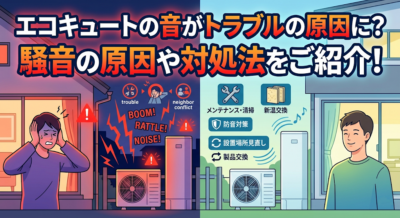 エコキュートの音がトラブルの原因に？騒音の原因や対処法をご紹介！