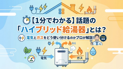 【1分でわかる】話題の「ハイブリッド給湯器」とは？ 電気とガスをどう使い分けるのかプロが解説！