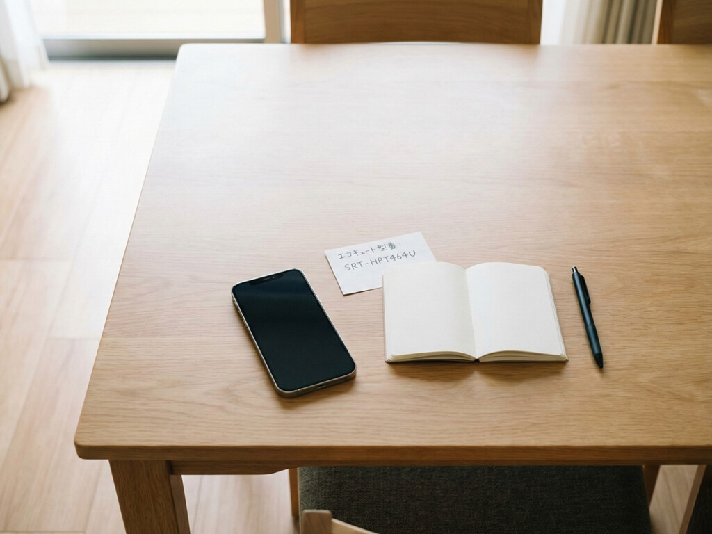 リモコンと分電盤の写真、型番メモを用意して相談に備えるイメージ