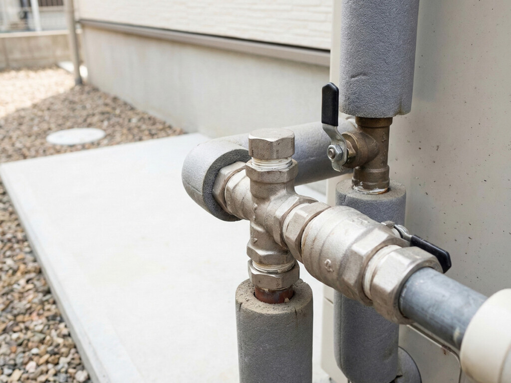 配管のつなぎ目まわりを確認するイメージ