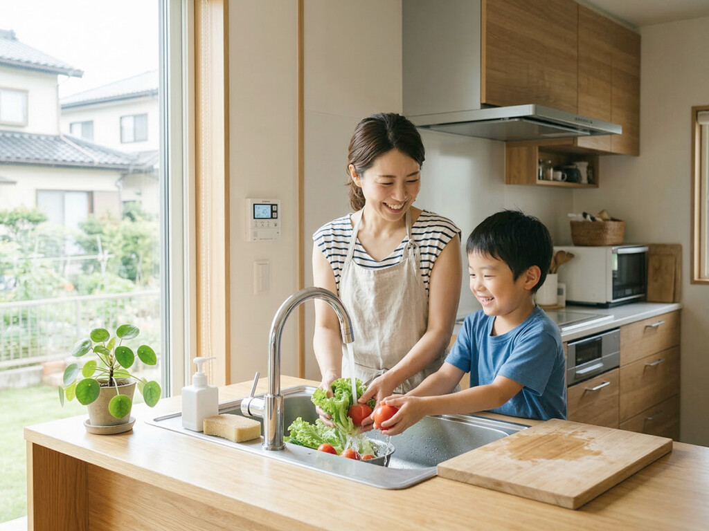 お湯を使う日常の暮らしをイメージした写真