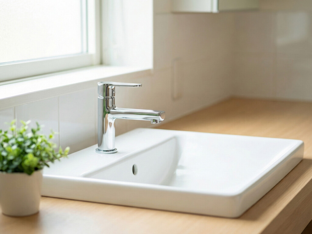 混合水栓まわりを確認するイメージ