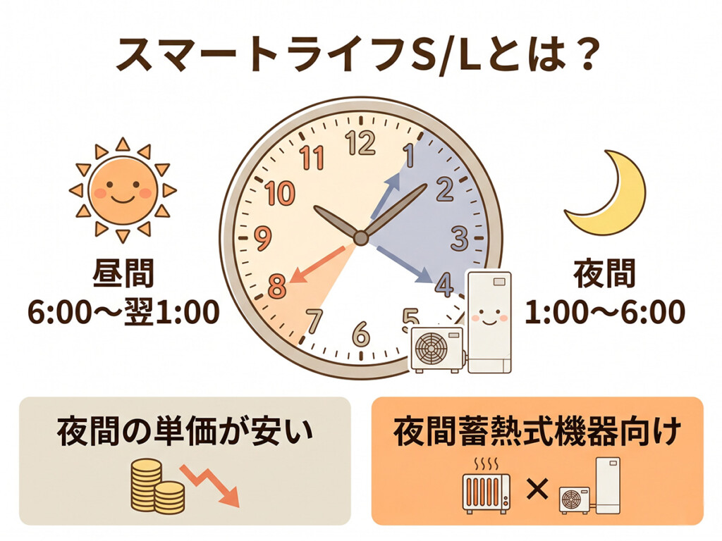スマートライフS/Lの時間帯と特徴をまとめた図解
