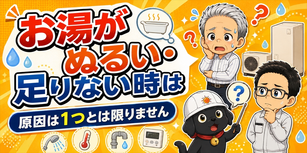 お湯がぬるい・足りない時の基本ポイント