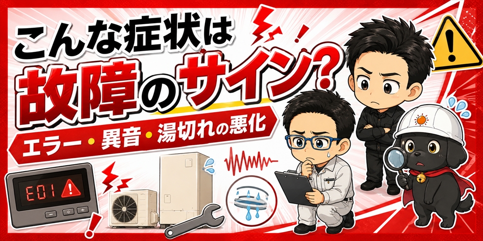故障を疑うサイン