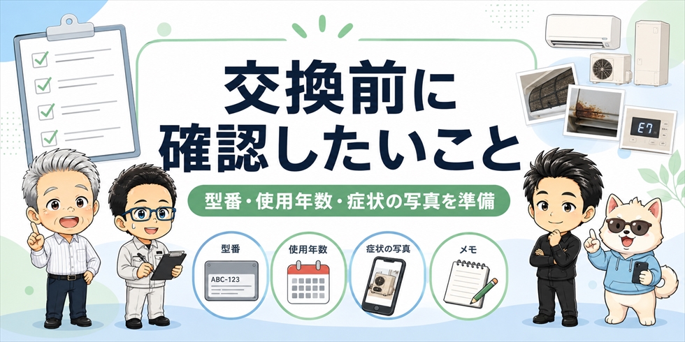 交換前のチェックポイント