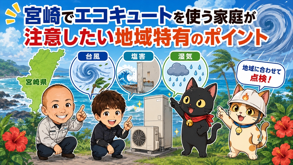 宮崎でエコキュートを使う家庭が注意したい地域特有のポイント