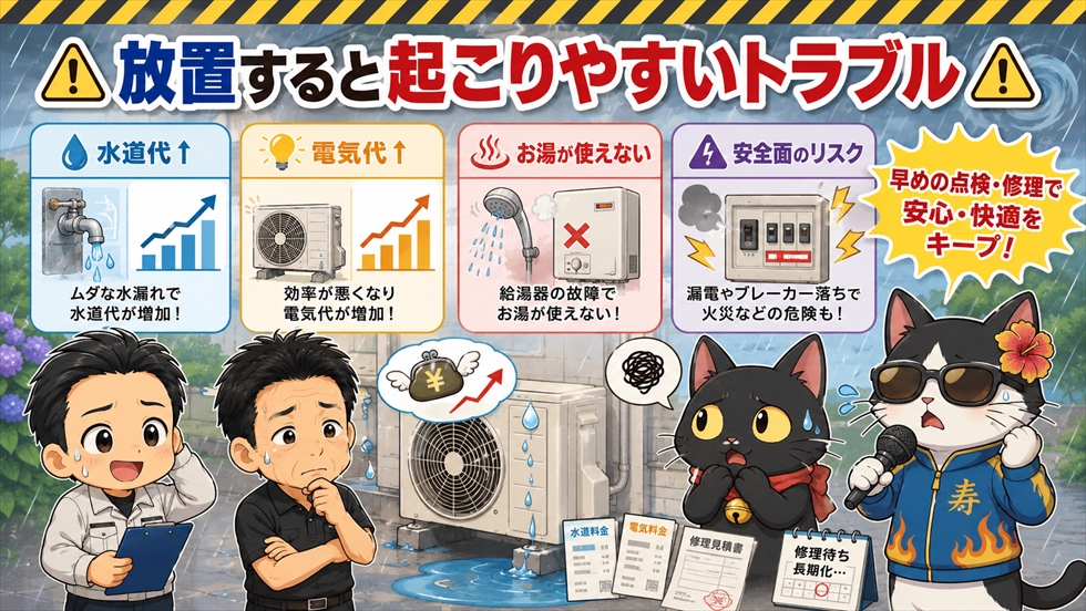 放置すると起こりやすいトラブル