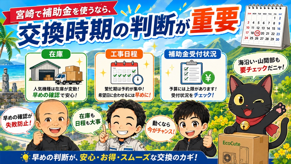 宮崎で交換時期の判断が重要