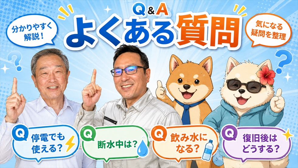 エコキュートの停電断水対策に関するよくある質問画像