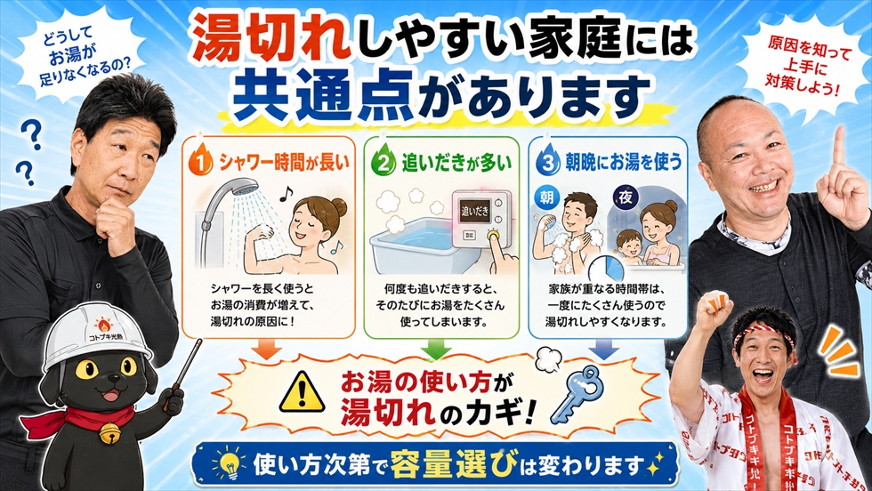 湯切れしやすい家庭の共通点