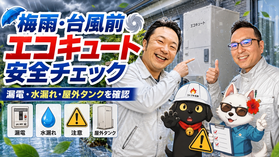 梅雨・台風前のエコキュート安全チェック