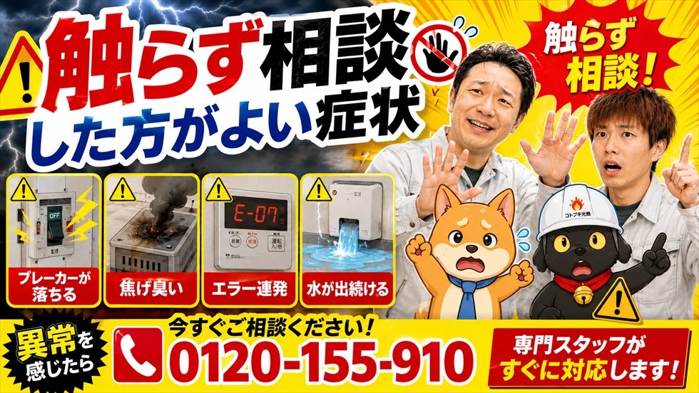 触らず相談した方がよいエコキュートの危険な症状