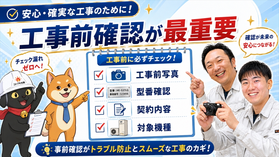 給湯省エネ2026では工事前確認が重要