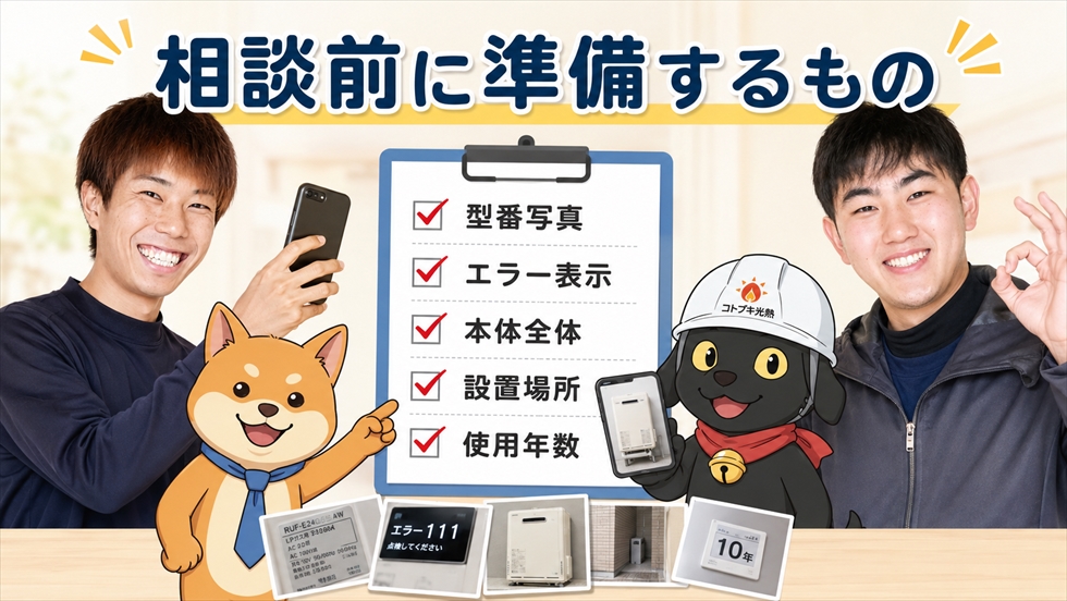 エコキュートの相談前に準備する型番写真やエラー表示