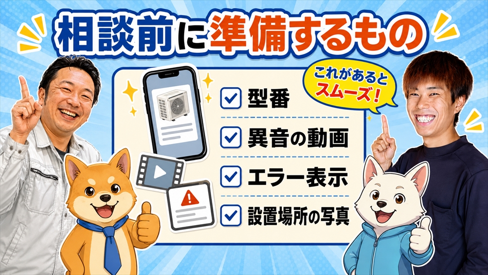 エコキュートの相談前に準備する型番・動画・エラー表示・設置写真