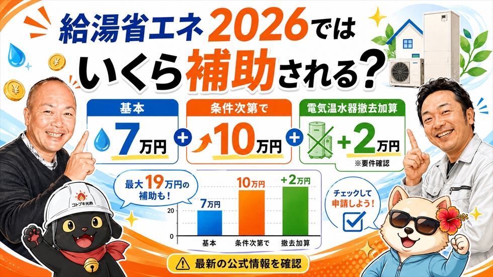 給湯省エネ2026 エコキュート補助金のポイント