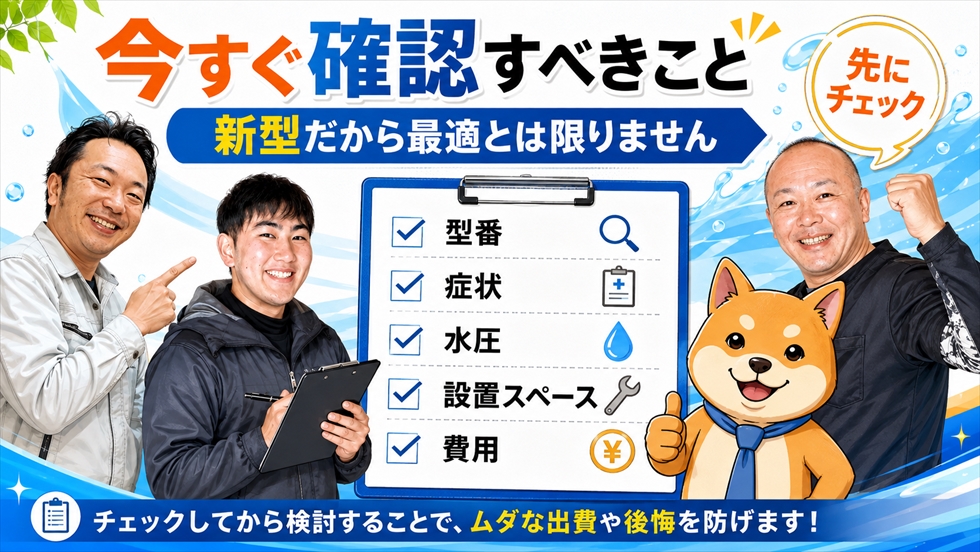 エコキュート交換前に確認したい型番 症状 水圧 設置スペース 費用