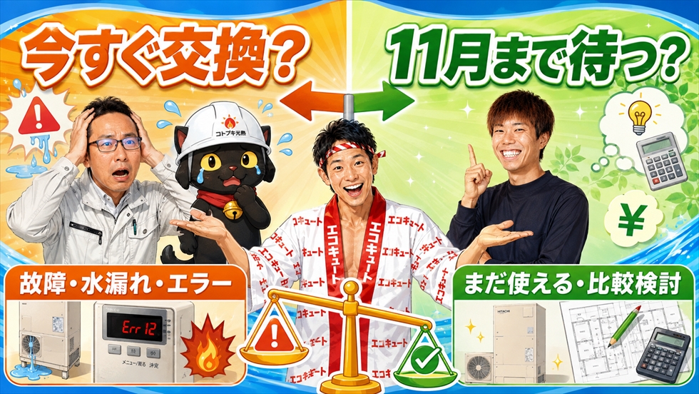 エコキュートを今交換するか日立Yシリーズを待つか