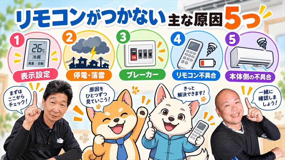 エコキュートのリモコンがつかない主な原因5つ