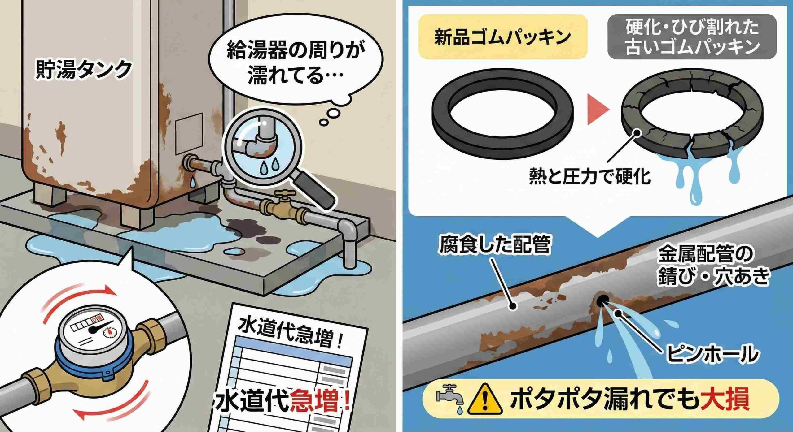 ガス給湯器 寿命 ヒートポンプ給湯器 水漏れ