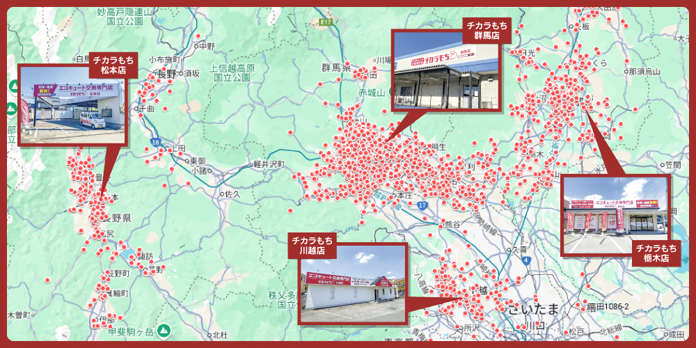 チカラもち店舗分布 栃木店