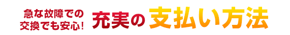 充実の支払い方法