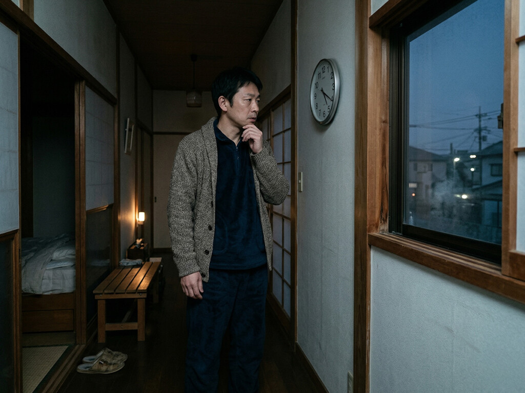 異音がする時間帯を気にしているイメージ