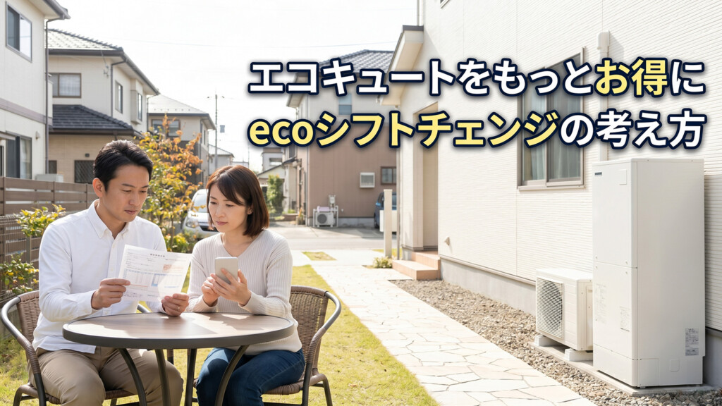 富山県の戸建て住宅でエコキュートをもっとお得に使う方法を確認しているイメージ