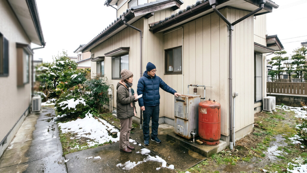 高岡市の戸建て住宅で灯油ボイラーからエコキュートへの交換を検討しているイメージ