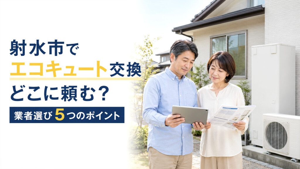 射水市でエコキュート交換を依頼する業者を比較しているイメージ